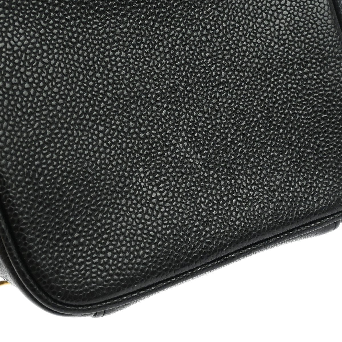 Chanel Vintage Timeless Cosmetic Case Caviar Black Leather Clutche & Pouche Bag (Pre-Owned)