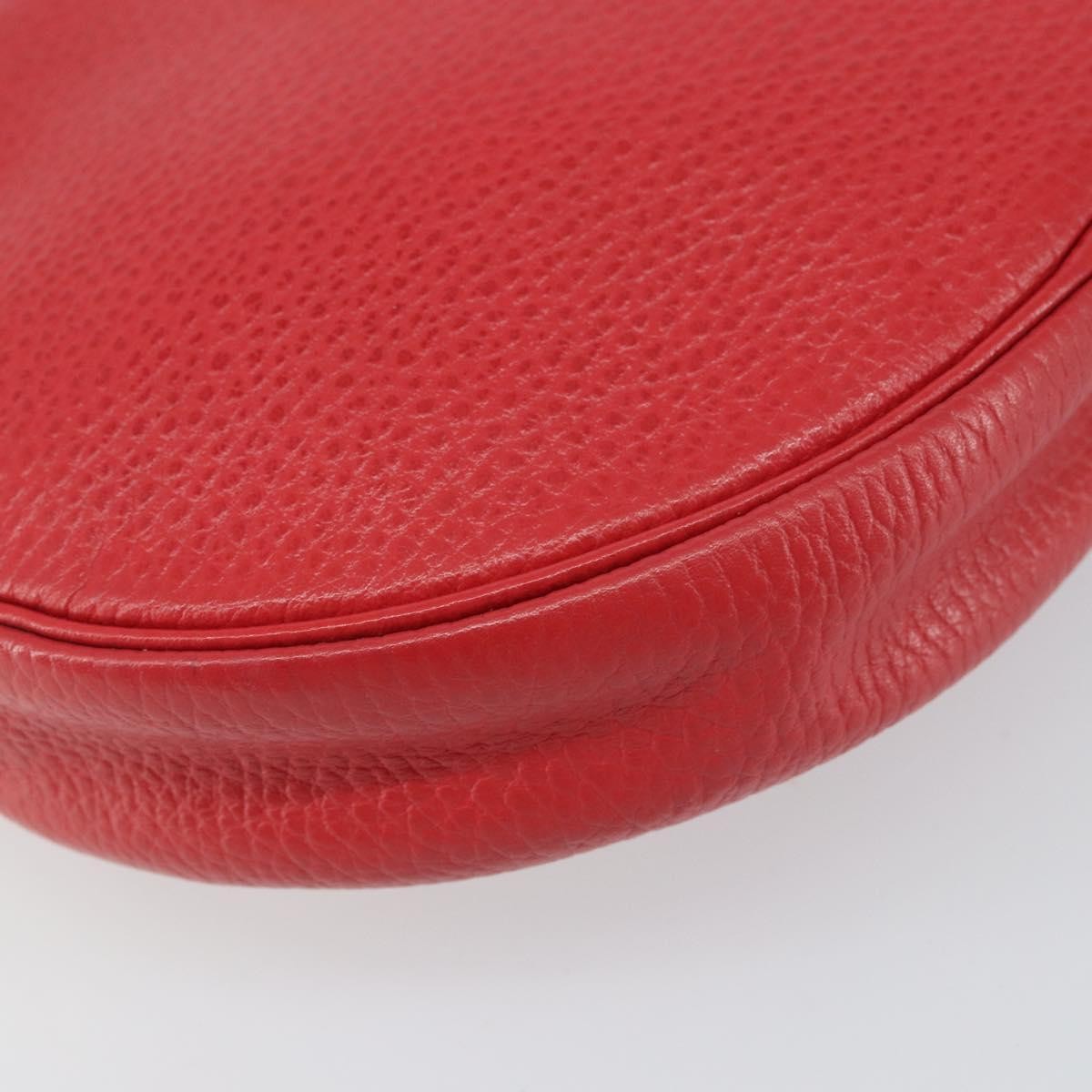 Christian Dior Vintage Leather Red Leather Shoulder Bag Bag (Pre-Owned)