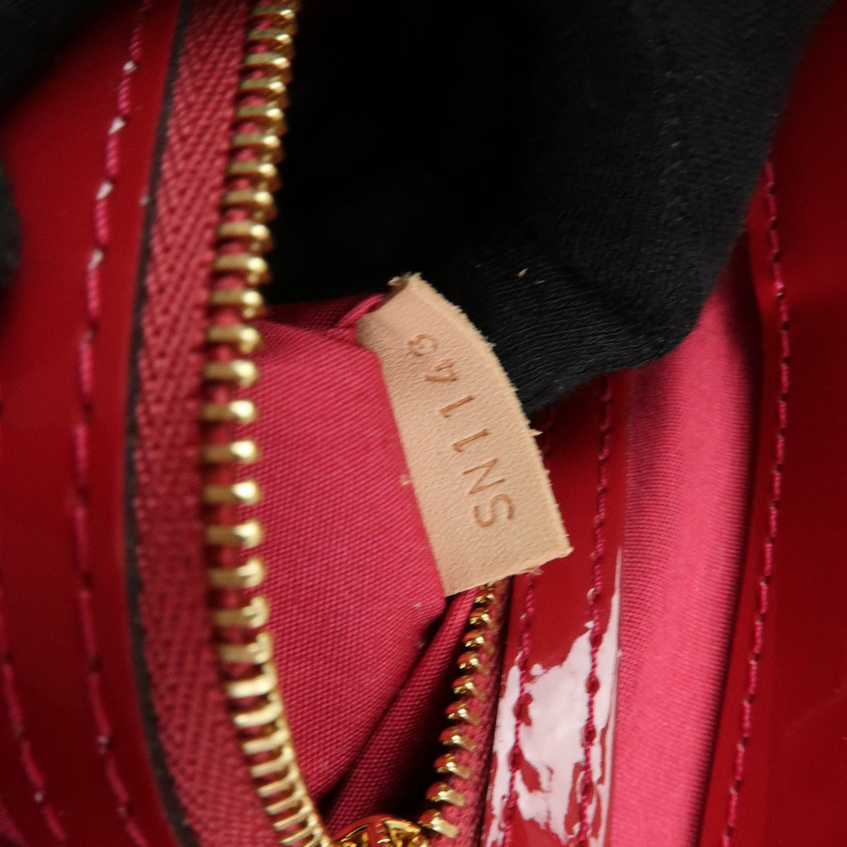 Louis Vuitton Catalina Monogram Vernis Red Patent_Leather Handbag (Pre-Owned)