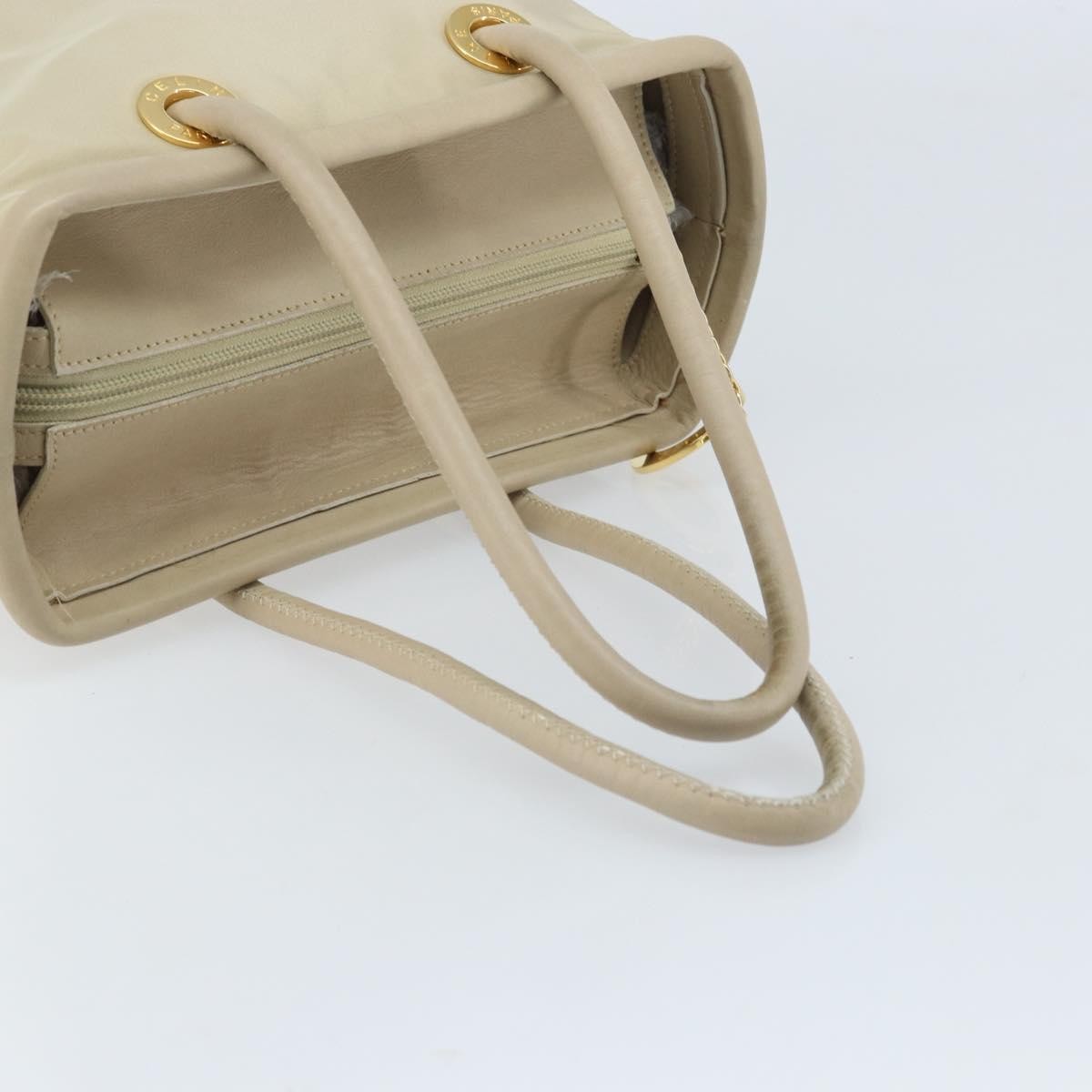 Celine Handbag Nylon Beige Nylon Handbag (Pre-Owned)
