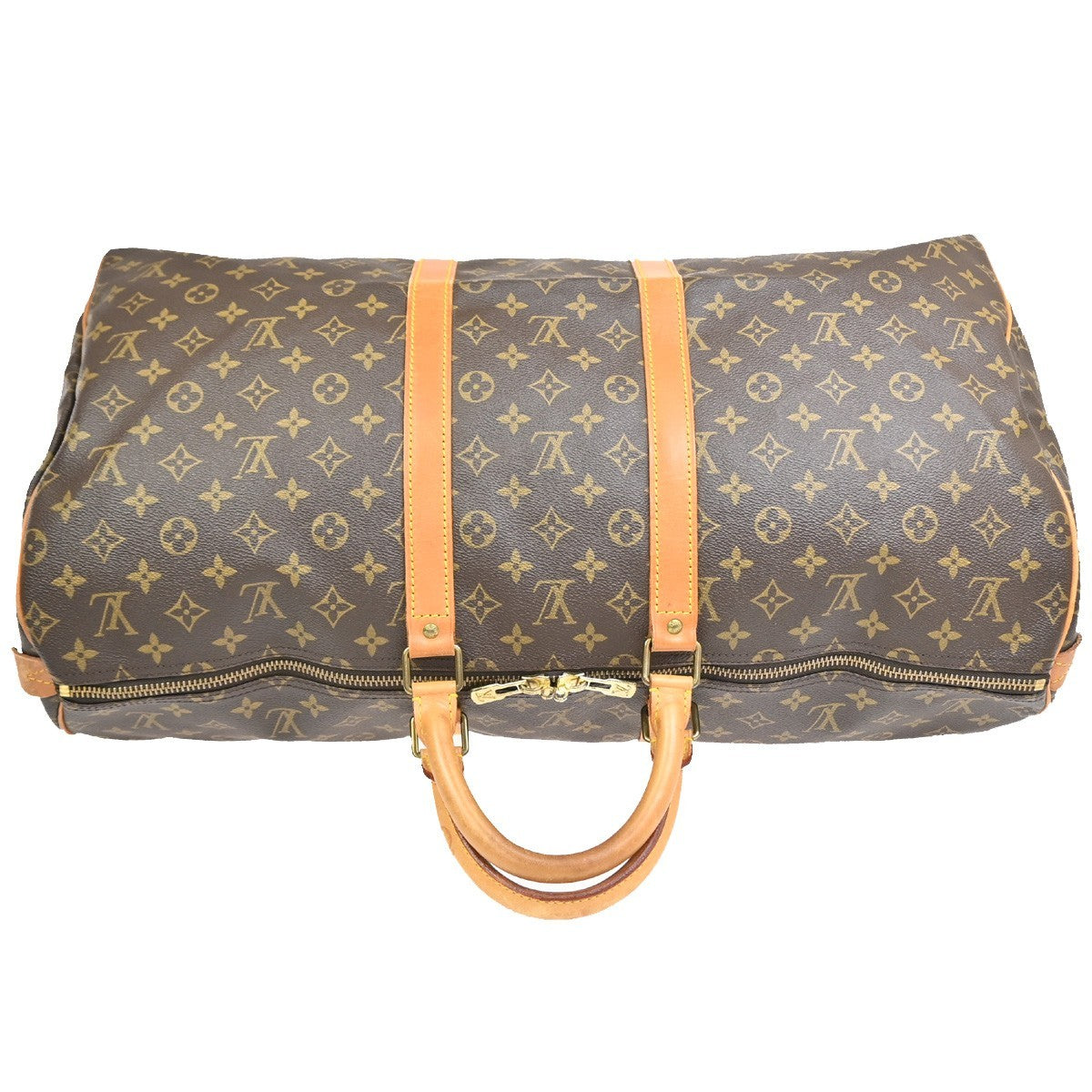 Louis Vuitton Keepall Bag Monogram Canvas Brown Canvas Travel Bag Bag (Pre-Owned)