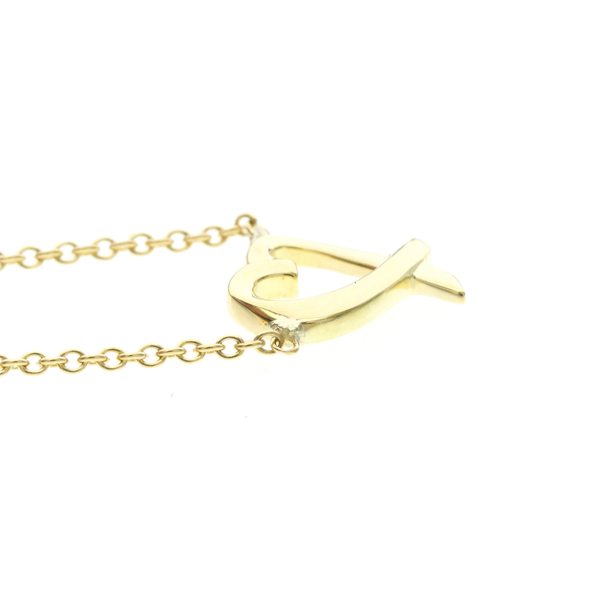 Tiffany & Co. Paloma Picasso Loving Heart 18K Yellow Gold Gold Yellow_Gold Necklace Jewelry (Pre-Owned)