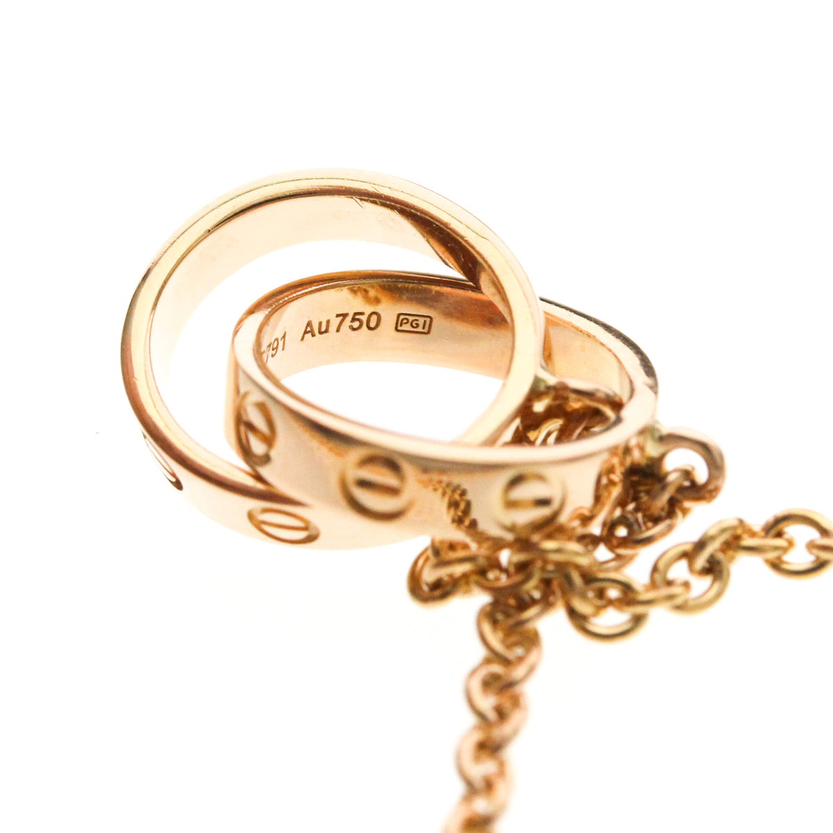 Cartier Baby Love 18K Pink Gold Gold Pink_Gold Necklace Jewelry (Pre-Owned)