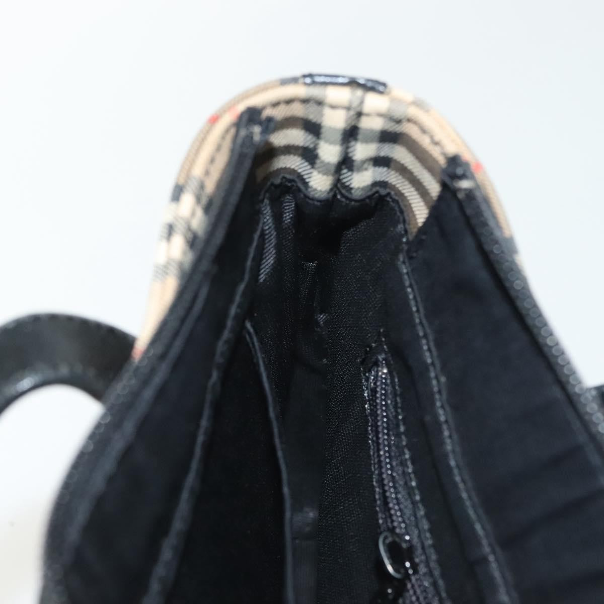 Burberry Nova Check Pattern Beige Canvas Bag (Pre-Owned)