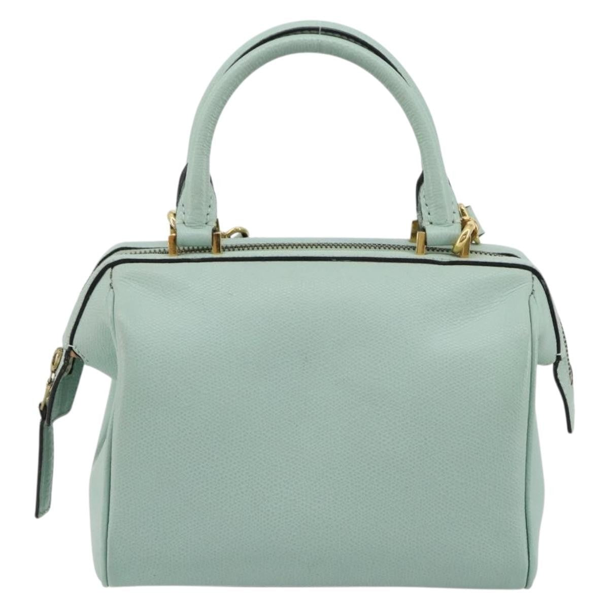 Celine Vintage Leather Blue Leather Handbag (Pre-Owned)
