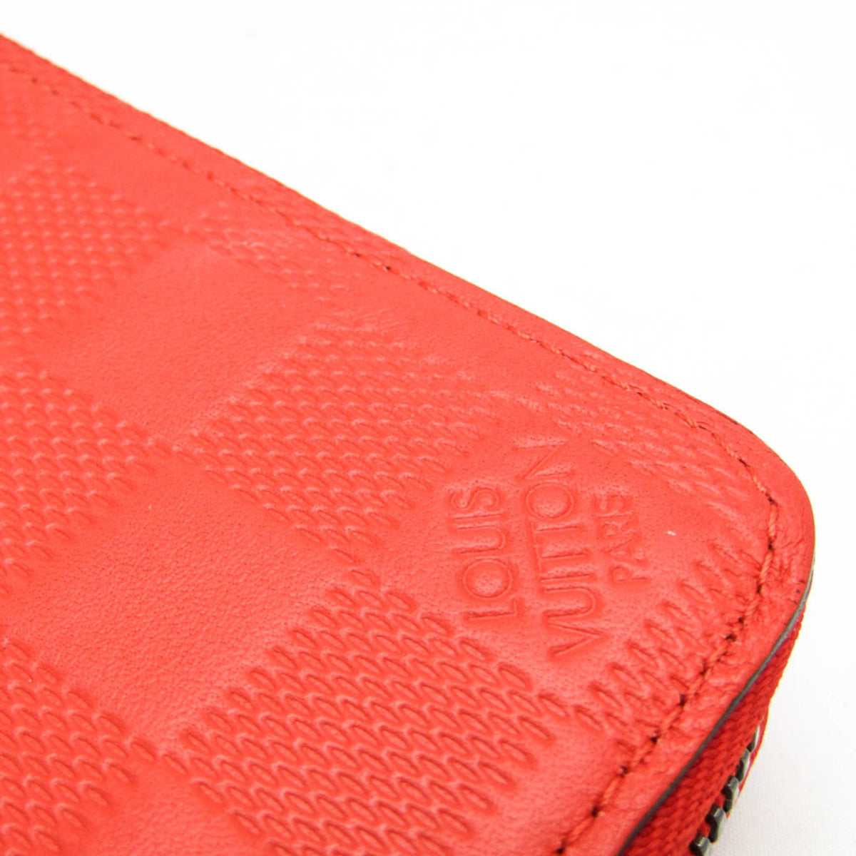 Louis Vuitton Zippy Damier Infini Leather Red Leather Wallets Accessory (Pre-Owned)