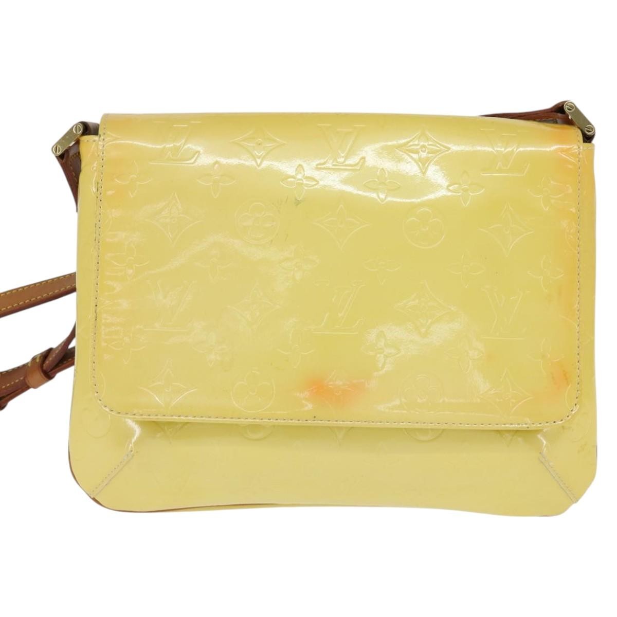 Louis Vuitton Thompson Street Monogram Vernis Yellow Patent_Leather Handbag (Pre-Owned)