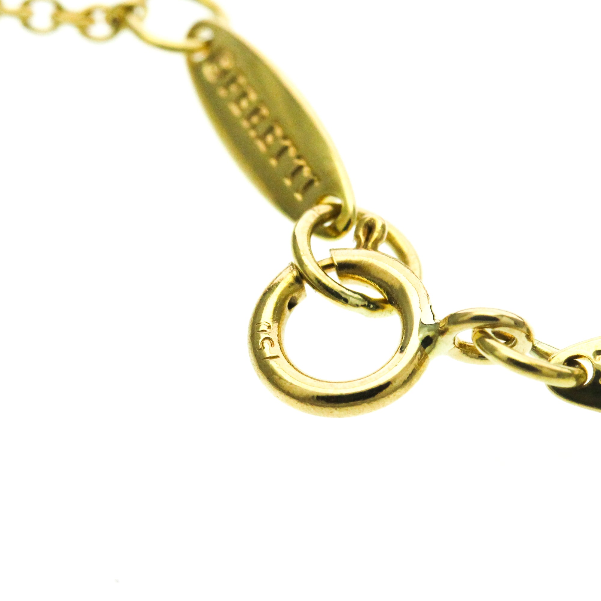Tiffany & Co. Elsa Peretti Open Heart Pendant 18K Yellow Gold Gold Yellow_Gold Necklace Jewelry (Pre-Owned)