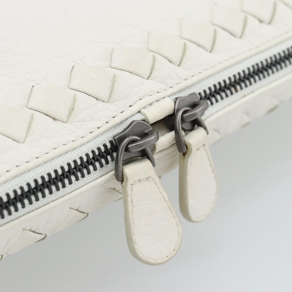 Bottega Veneta Belted Tote Intrecciato Nappa White Leather Tote Bag Bag (Pre-Owned)