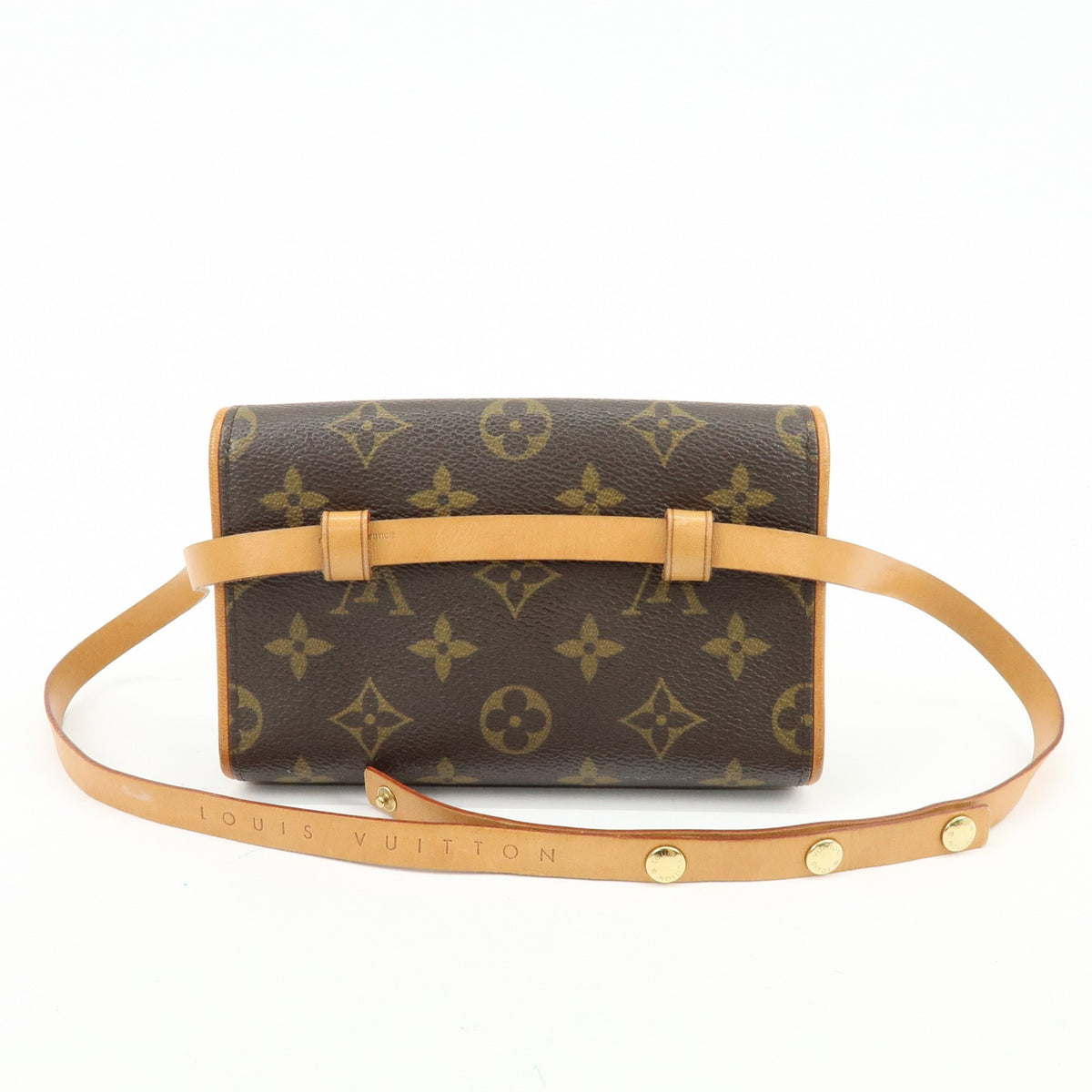 Louis Vuitton Florentine Waist Monogram Canvas Brown Canvas Handbag (Pre-Owned)