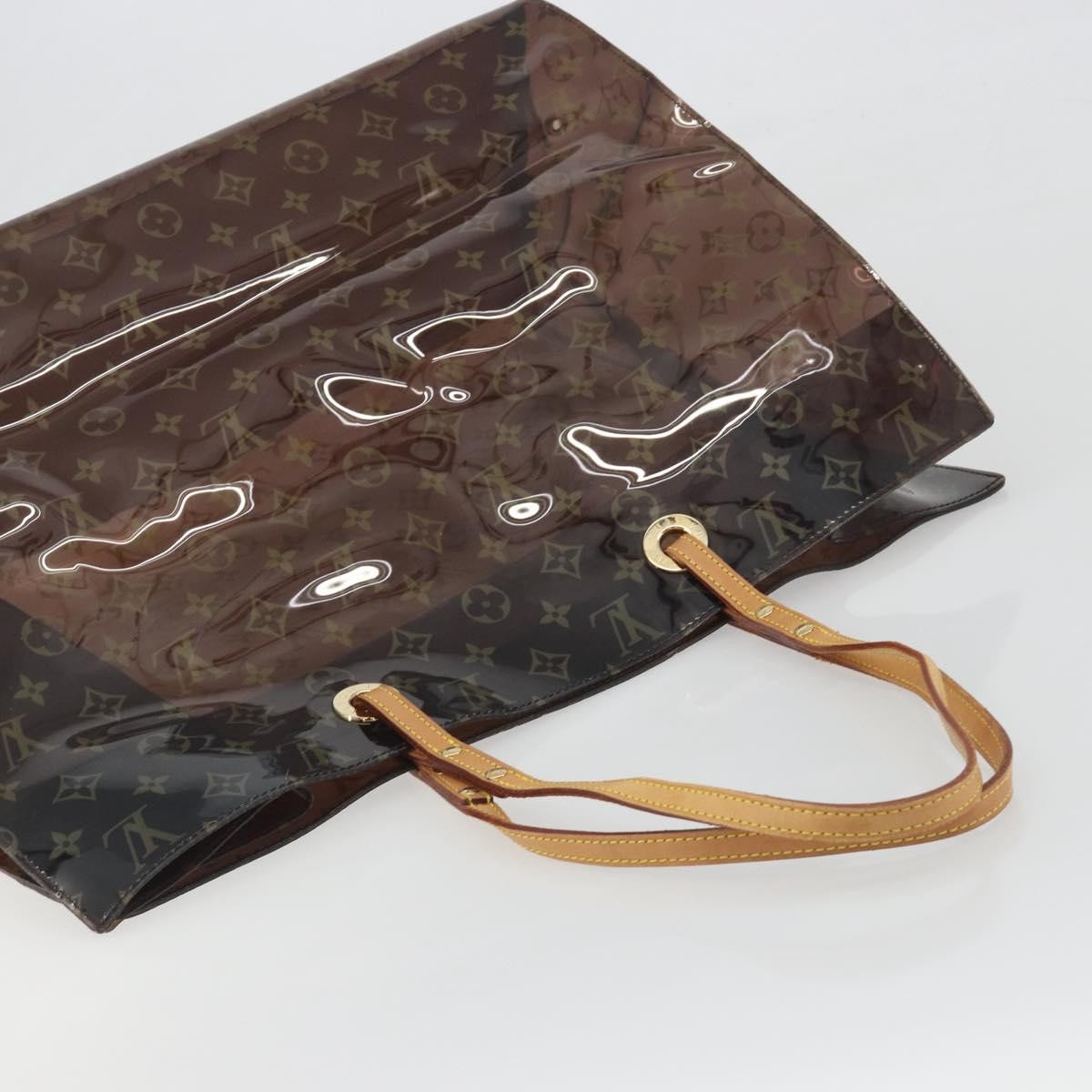 Louis Vuitton Ambre Sac Cabas Monogram Vinyl Brown Plastic Tote Bag Bag (Pre-Owned)