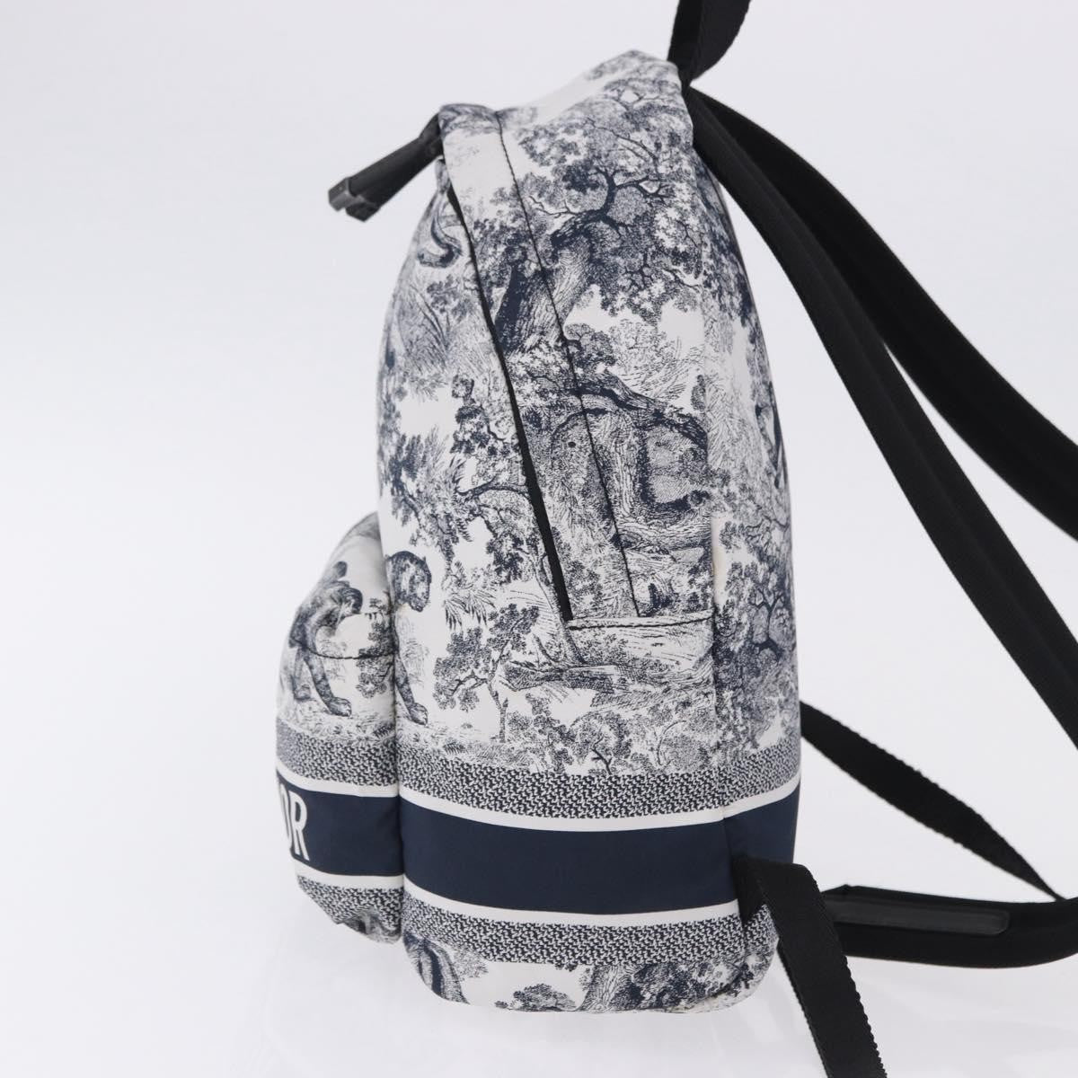 Christian Dior Toile De Jouy Travel Technical Fabric Navy Nylon Backpack Bag (Pre-Owned)