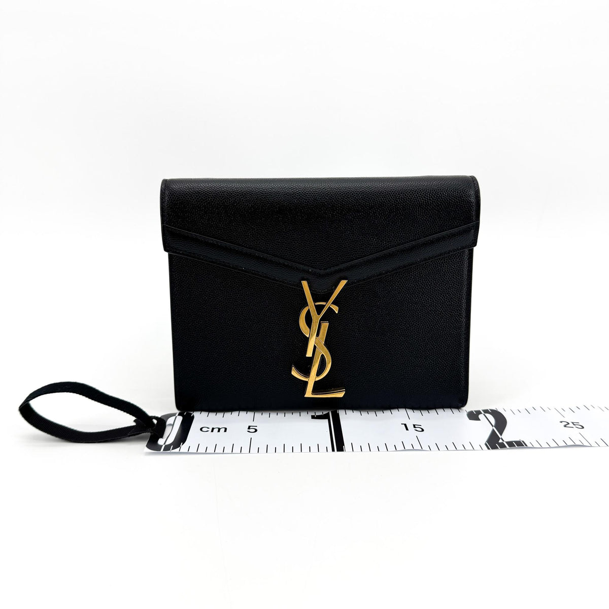 Saint Laurent Cassandra Chain Leather Black Leather Shoulder Bag Bag (Pre-Owned)