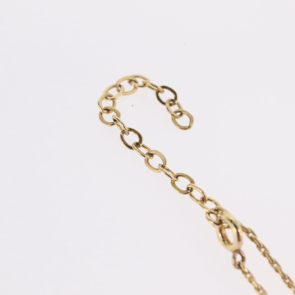 Christian Dior Logo Heart Pendant Metal Gold Metal Necklace Jewelry (Pre-Owned)