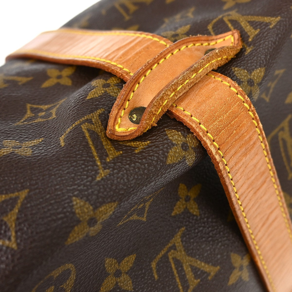 Louis Vuitton Saumur Monogram Brown Canvas Shoulder Bag Bag (Pre-Owned)