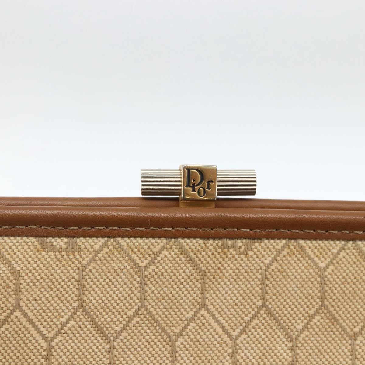 Christian Dior Vintage Honeycomb Clutch Canvas Beige Canvas Clutche & Pouche Bag (Pre-Owned)