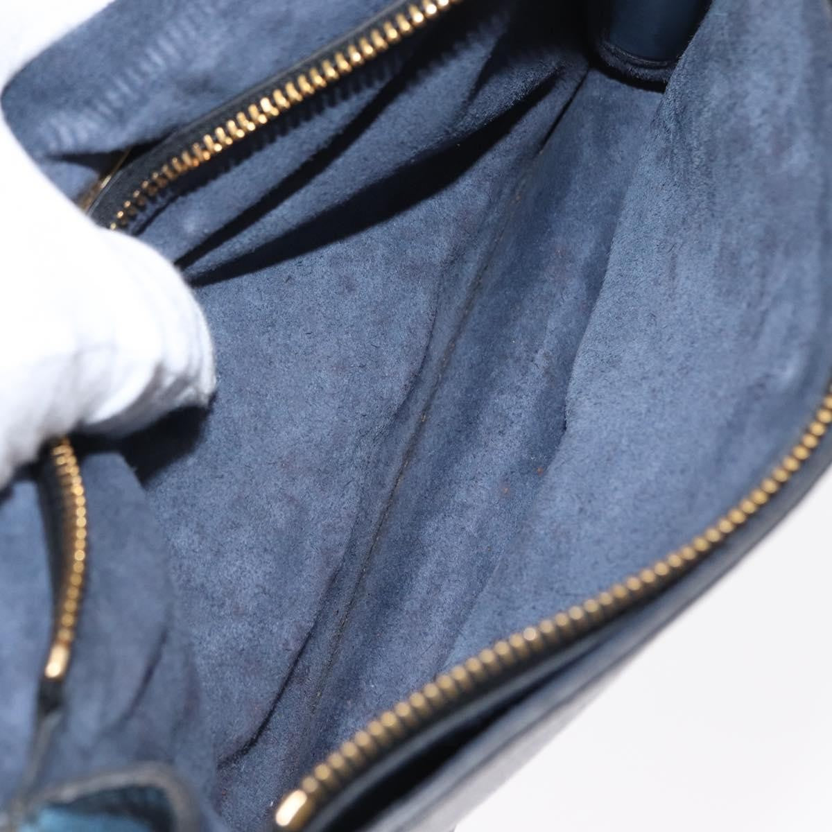 Miu Miu Shoulder Leather Blue Leather Shoulder Bag Bag (Pre-Owned)