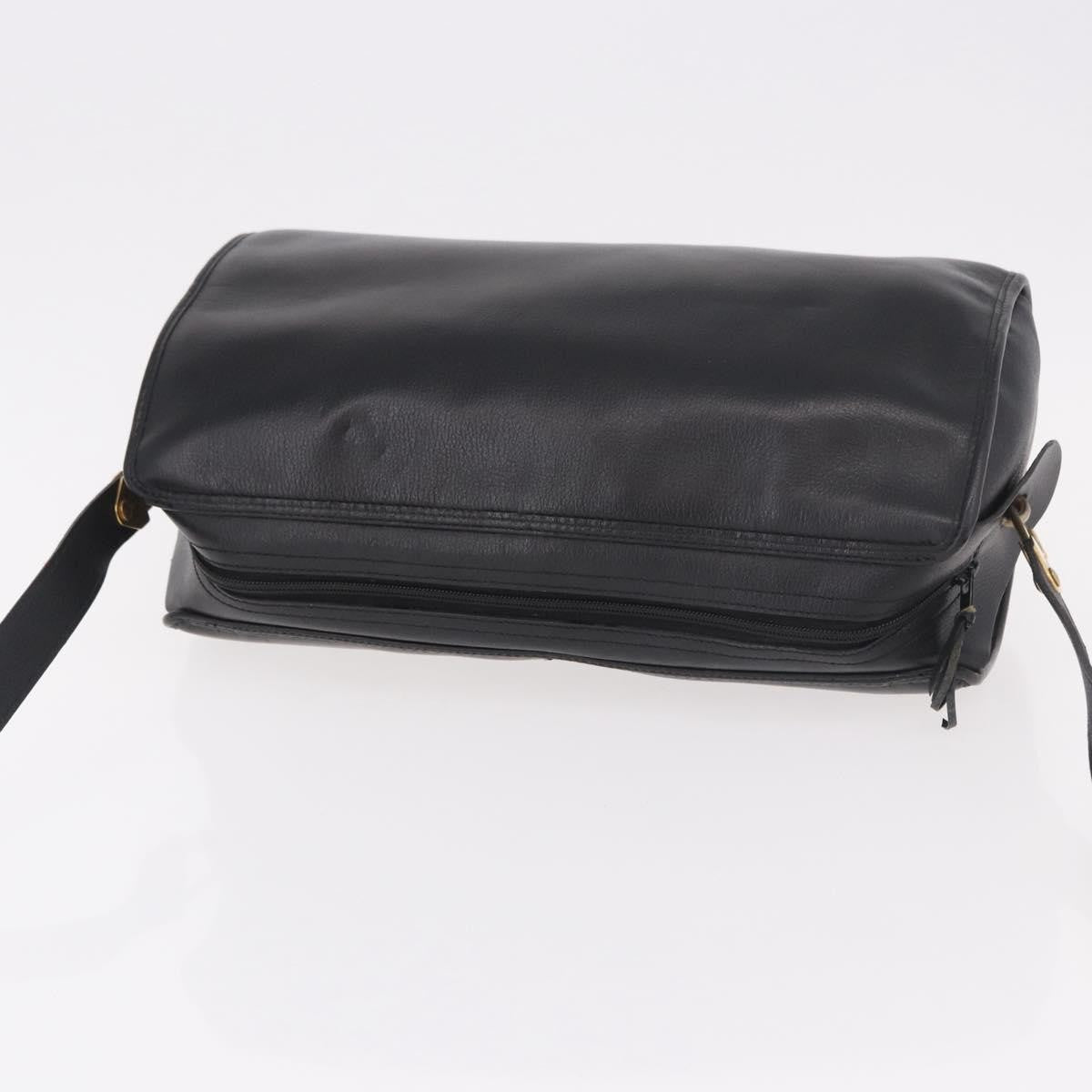 Christian Dior Vintage Leather Black Leather Shoulder Bag Bag (Pre-Owned)