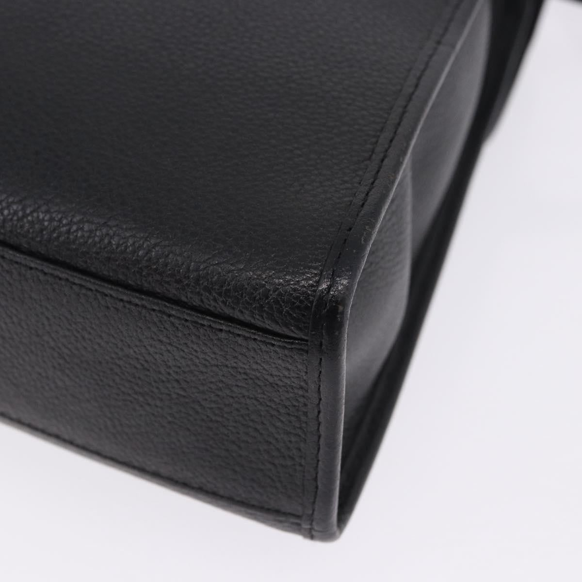 Saint Laurent Vintage Shoulder Bag Leather Black Leather Shoulder Bag Bag (Pre-Owned)