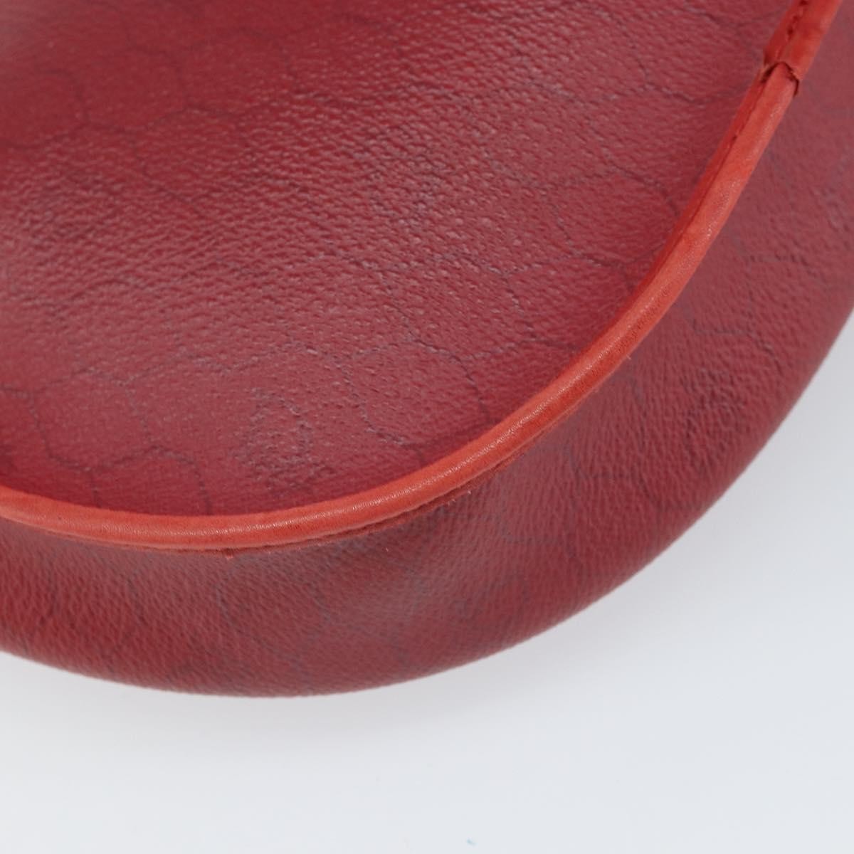 Christian Dior Vintage Honeycomb Flap Coated Canvas Red Pvc Shoulder Bag Bag (Pre-Owned)