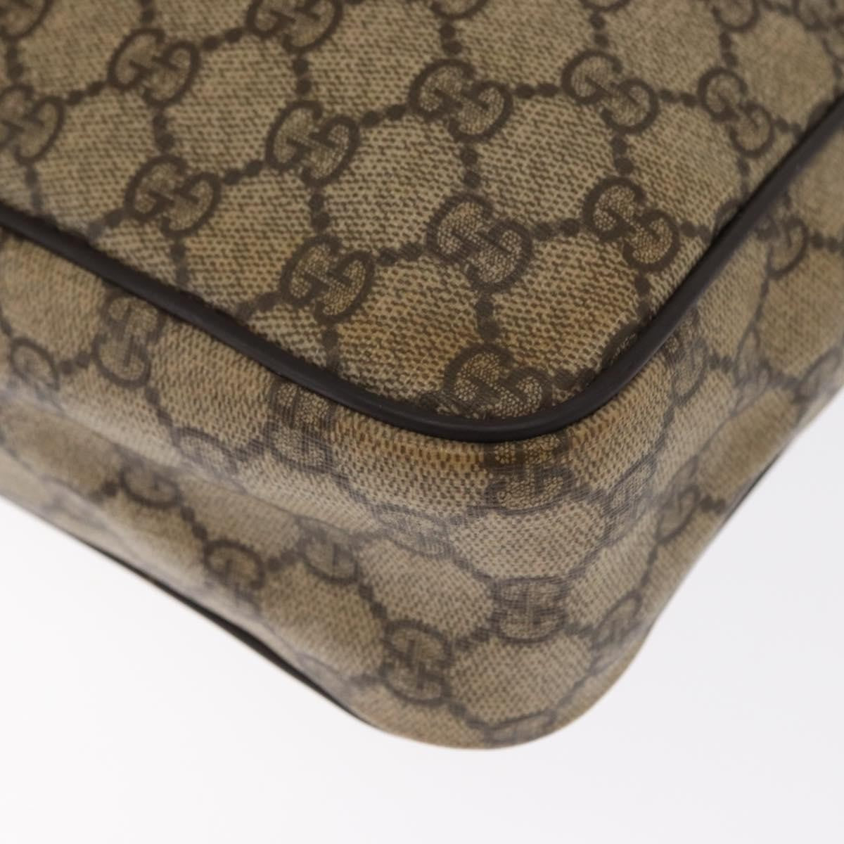 Gucci Front Zip Messenger Gg Coated Canvas Beige Canvas Shoulder Bag Bag (Pre-Owned)