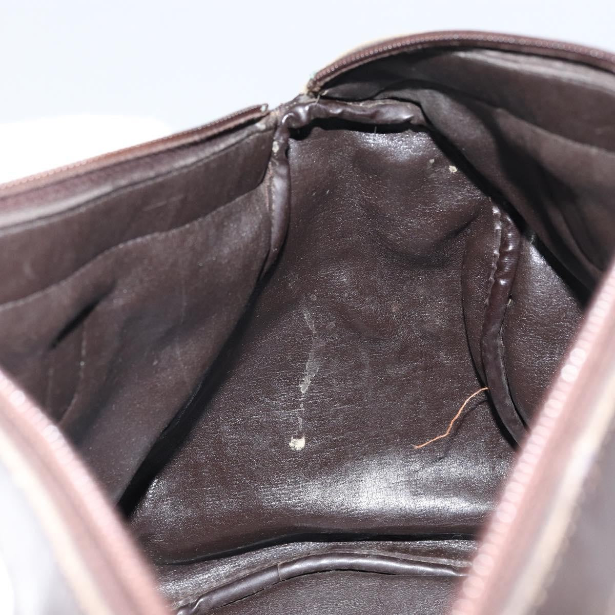 Christian Dior Vintage Cd Trotter Canvas Brown Canvas Handbag (Pre-Owned)