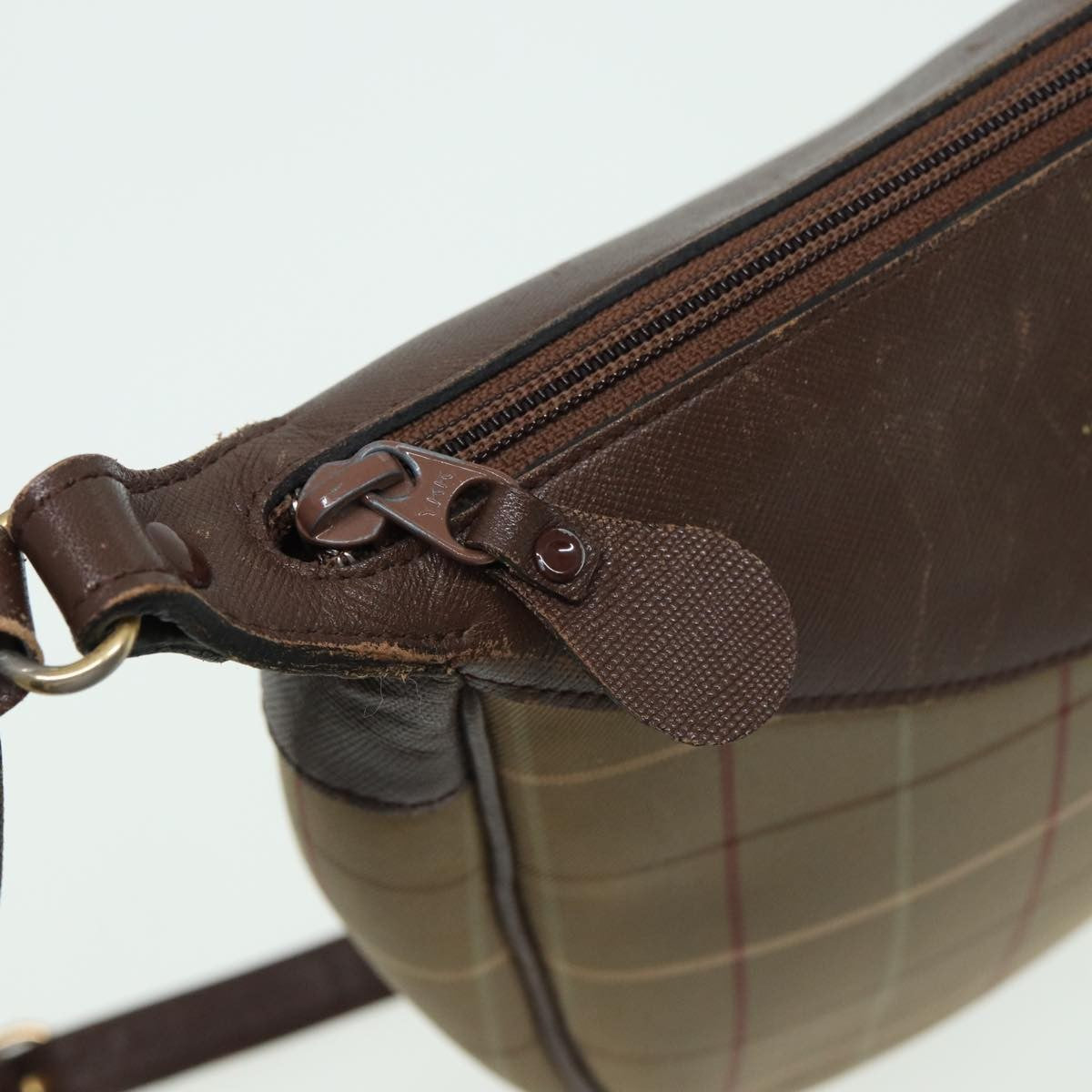 Burberry Nova Check Canvas And Leather Beige Canvas Shoulder Bag Bag (Pre-Owned)