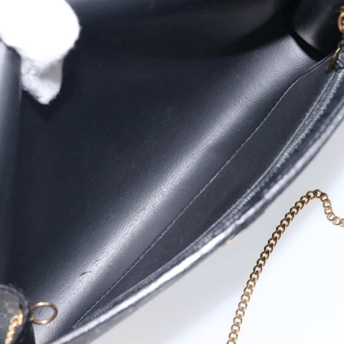 Christian Dior Vintage Honeycomb Zip Coated Canvas Black Canvas Clutche & Pouche Bag (Pre-Owned)