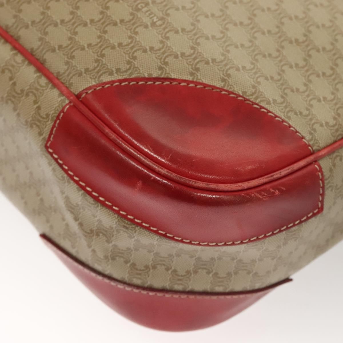 Celine Vintage Macadam Canvas And Leather Beige Canvas Bag (Pre-Owned)