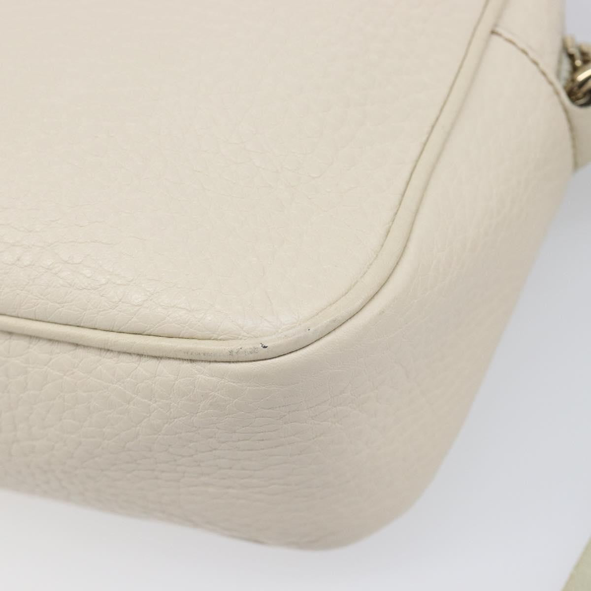 Gucci Soho Disco Leather White Leather Shoulder Bag Bag (Pre-Owned)