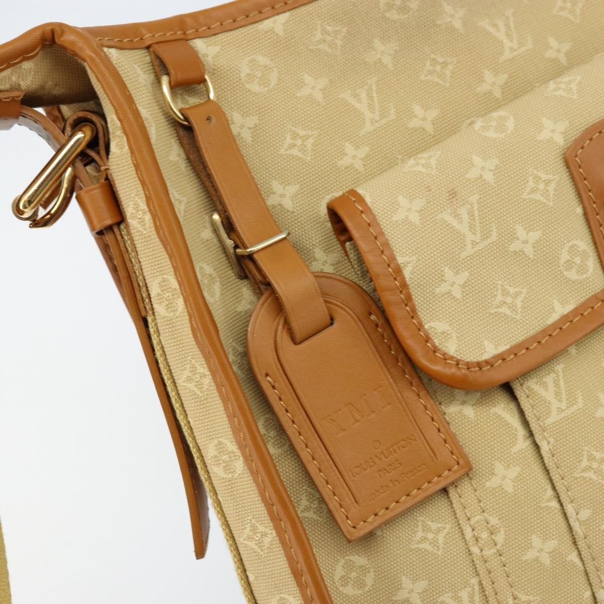 Louis Vuitton Mary Kate Messenger Mini Lin Beige Canvas Shoulder Bag Bag (Pre-Owned)