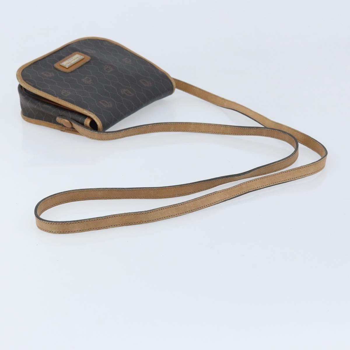Christian Dior Vintage Honeycomb Flap Canvas And Leather Black Canvas Shoulder Bag Bag (Pre-Owned)