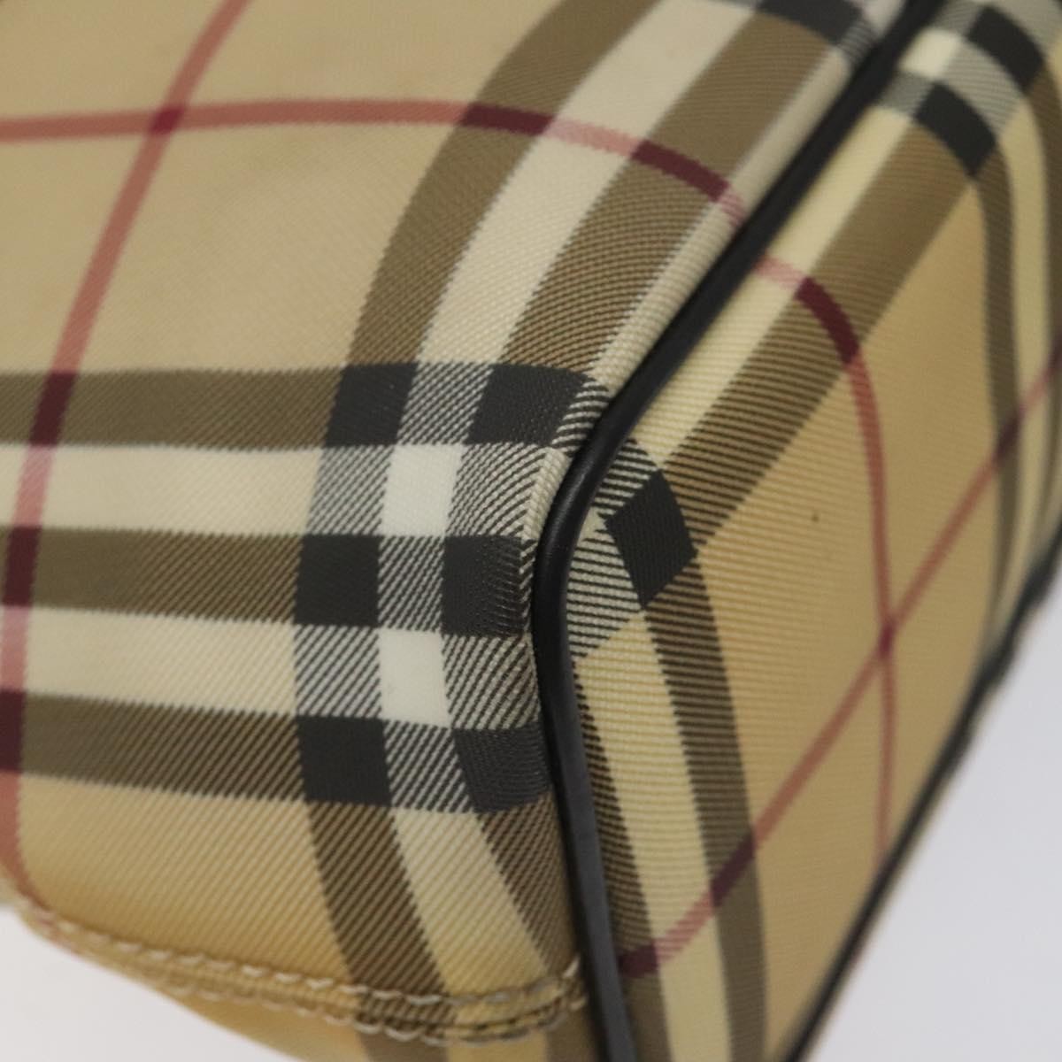 Burberry Nova Check Tote Canvas Check Pattern Beige Canvas Tote Bag Bag (Pre-Owned)