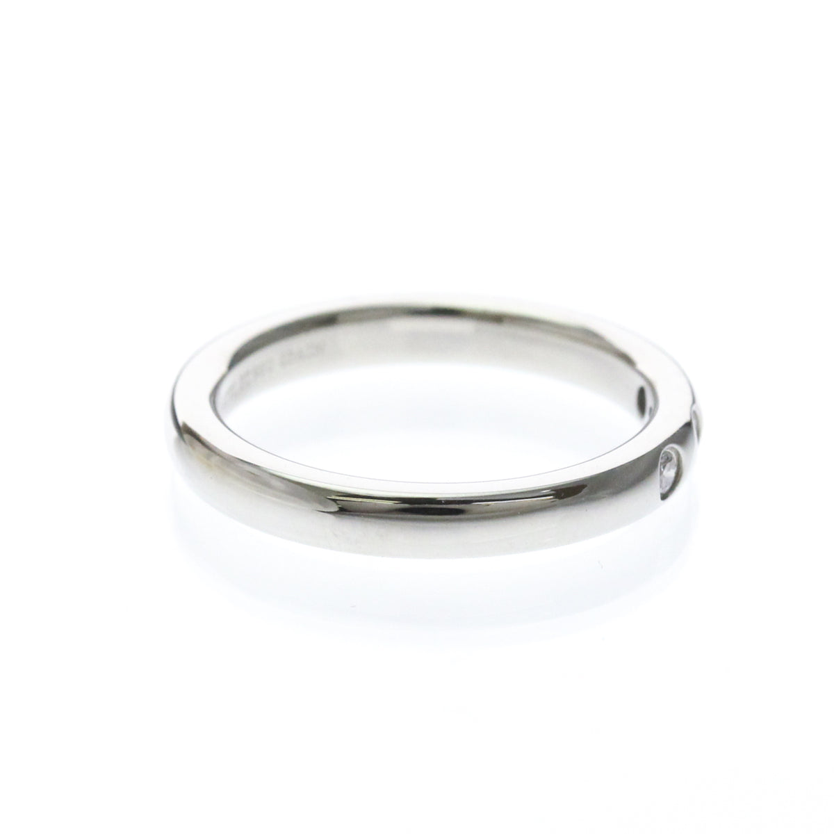 Tiffany & Co. Elsa Peretti 3 Diamond Stacking Band Platinum Silver Platinum Ring Jewelry (Pre-Owned)