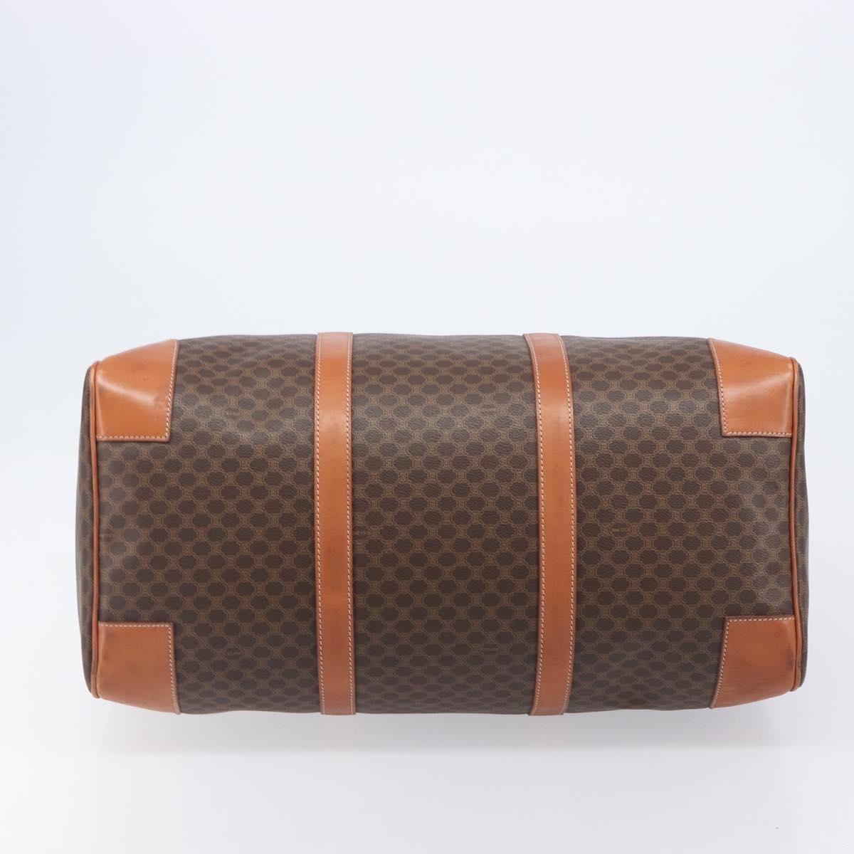 Celine Vintage Duffle Macadam Coated Canvas Brown Canvas Handbag (Pre-Owned)