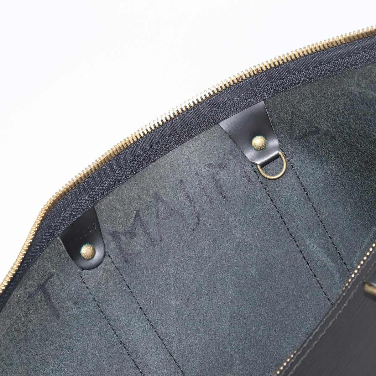 Louis Vuitton Keepall Epi Leather Black Leather Travel Bag Bag (Pre-Owned)