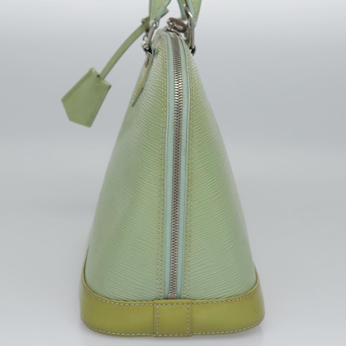 Louis Vuitton Alma Electric Epi Leather Green Patent_Leather Handbag (Pre-Owned)