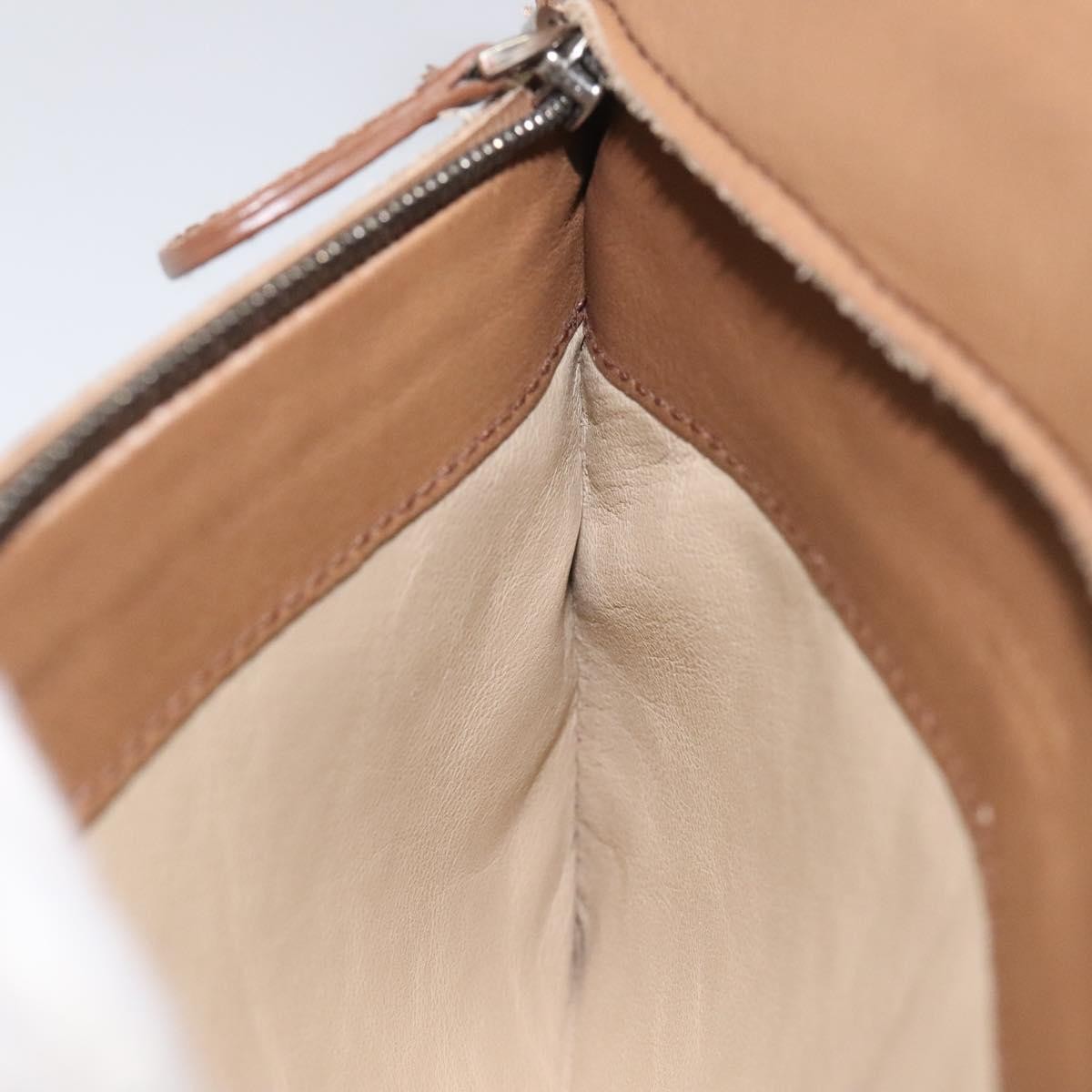 Bottega Veneta Vintage Front Pocket Waist Leather Brown Leather Clutche & Pouche Bag (Pre-Owned)