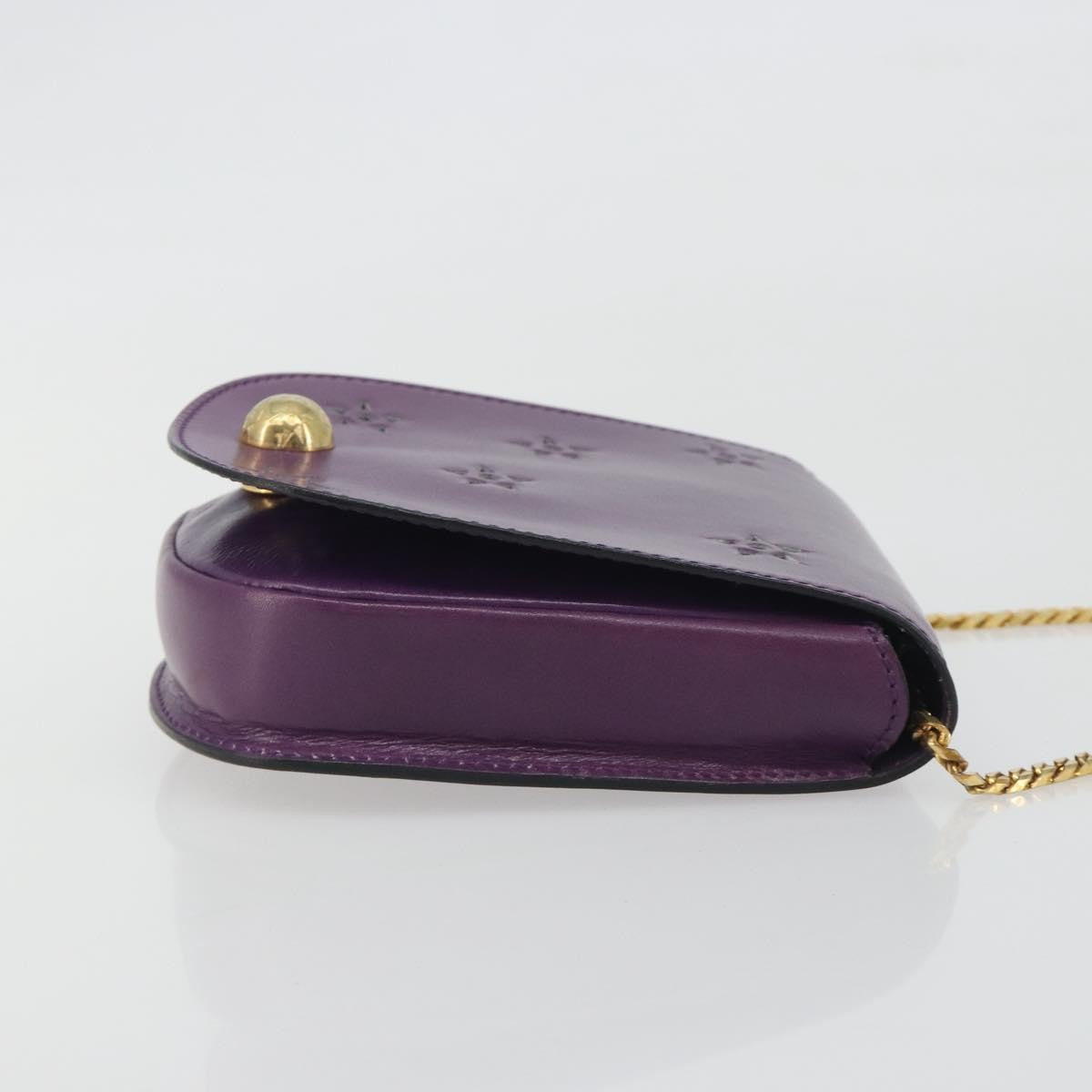 Celine Vintage Leather Purple Leather Shoulder Bag Bag (Pre-Owned)