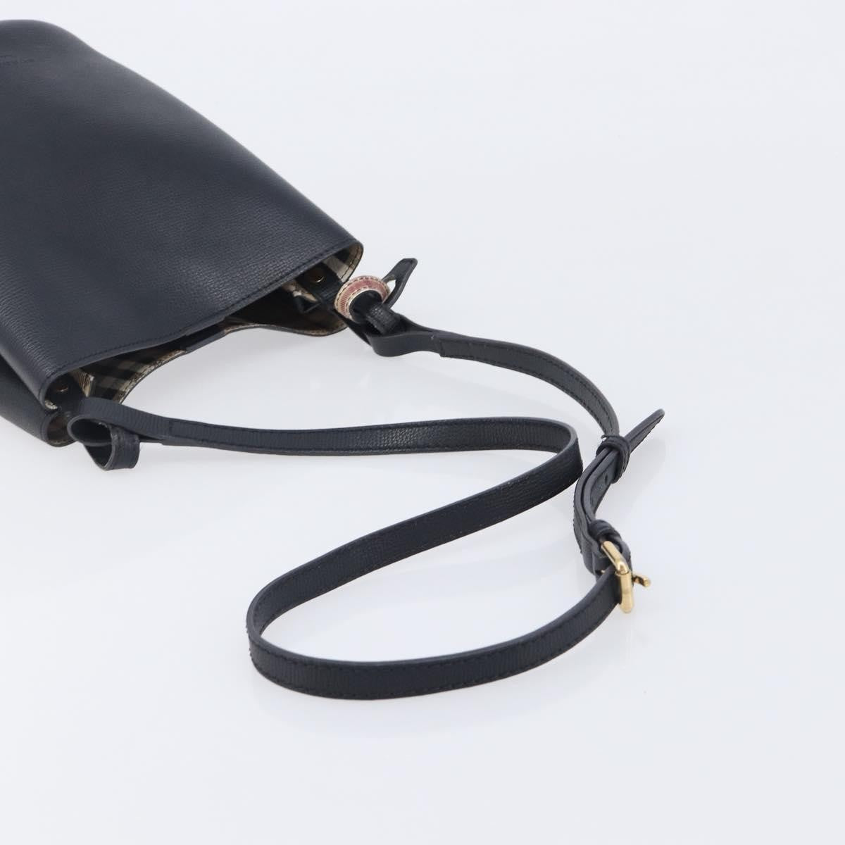 Burberry Lorne Bucket Leather Black Leather Handbag (Pre-Owned)
