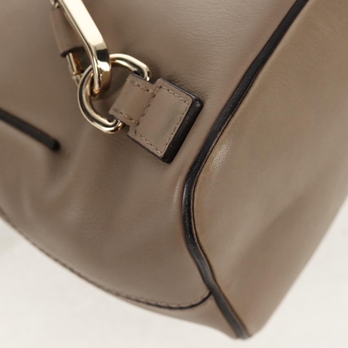 Chloe Faye Leather And Suede Gray Leather Backpack Bag (Pre-Owned)