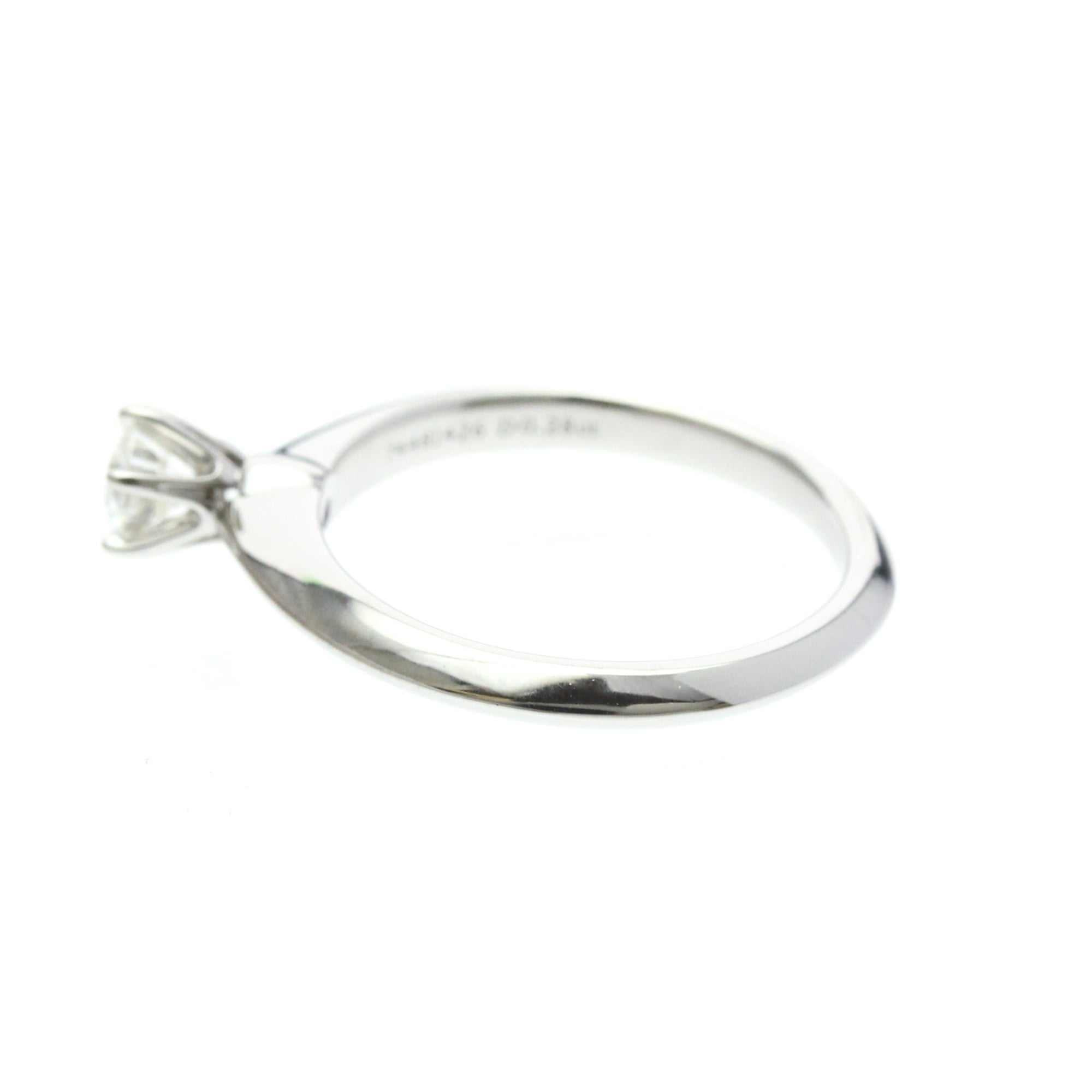 Tiffany & Co. Tiffany Setting Solitaire Platinum With Diamond Silver Platinum Ring Jewelry (Pre-Owned)