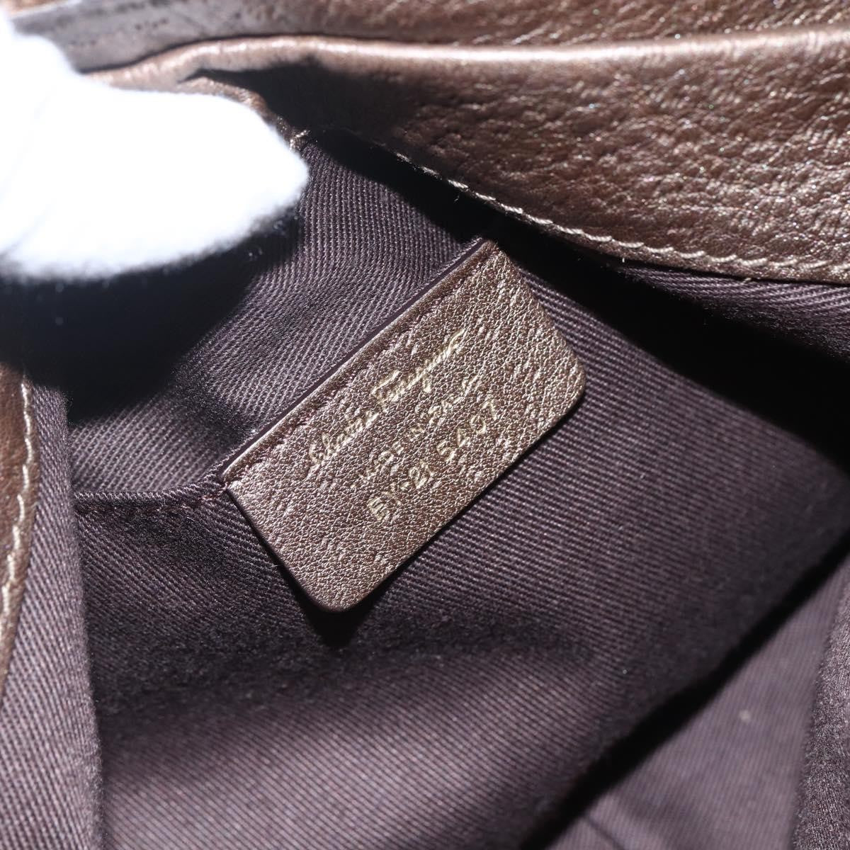 Salvatore Ferragamo Vintage Leather Brown Leather Shoulder Bag Bag (Pre-Owned)