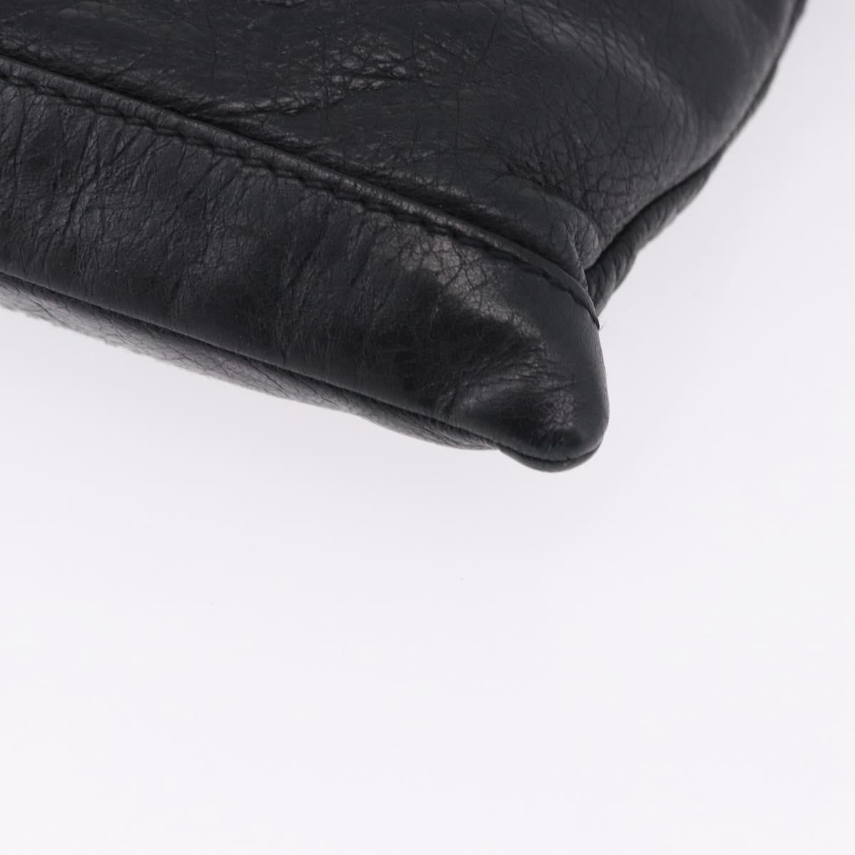 Balenciaga Classic City Clip Leather Black Leather Clutche & Pouche Bag (Pre-Owned)