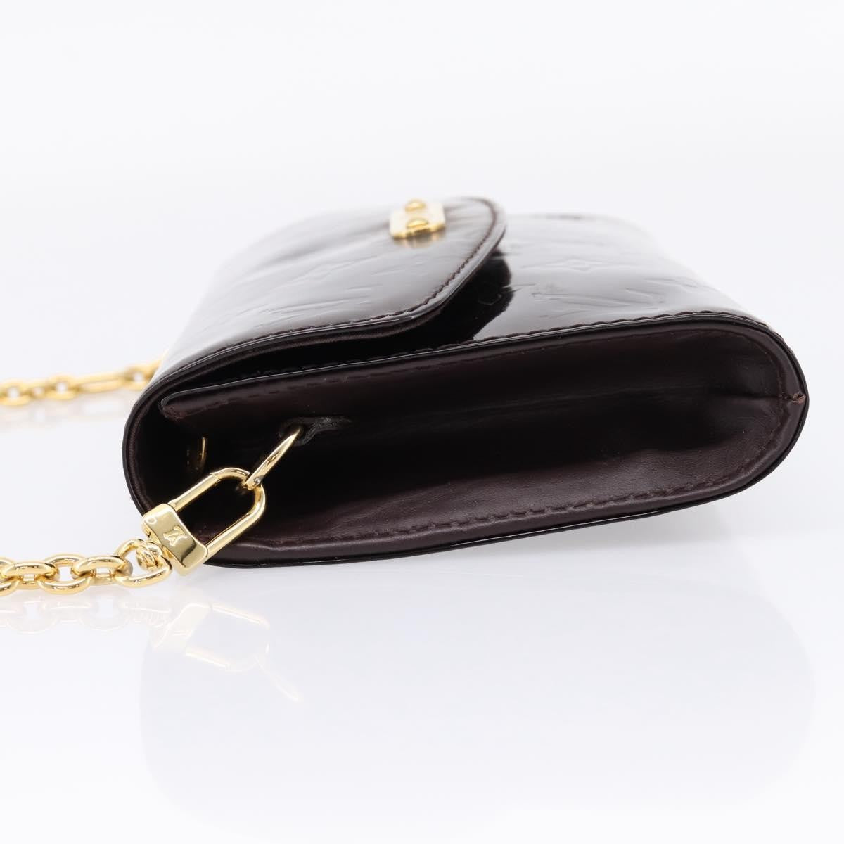 Louis Vuitton Bel Air Pochette Monogram Vernis Burgundy Patent_Leather Clutche & Pouche Bag (Pre-Owned)