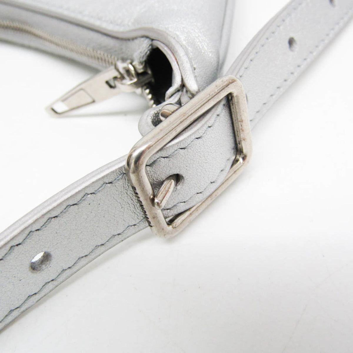 Balenciaga Mary Kate Sling Leather Silver Leather Handbag (Pre-Owned)