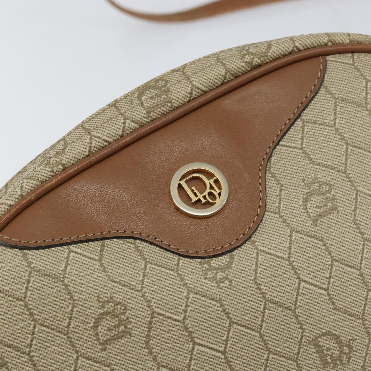 Christian Dior Vintage Honeycomb Canvas Beige Canvas Shoulder Bag Bag (Pre-Owned)