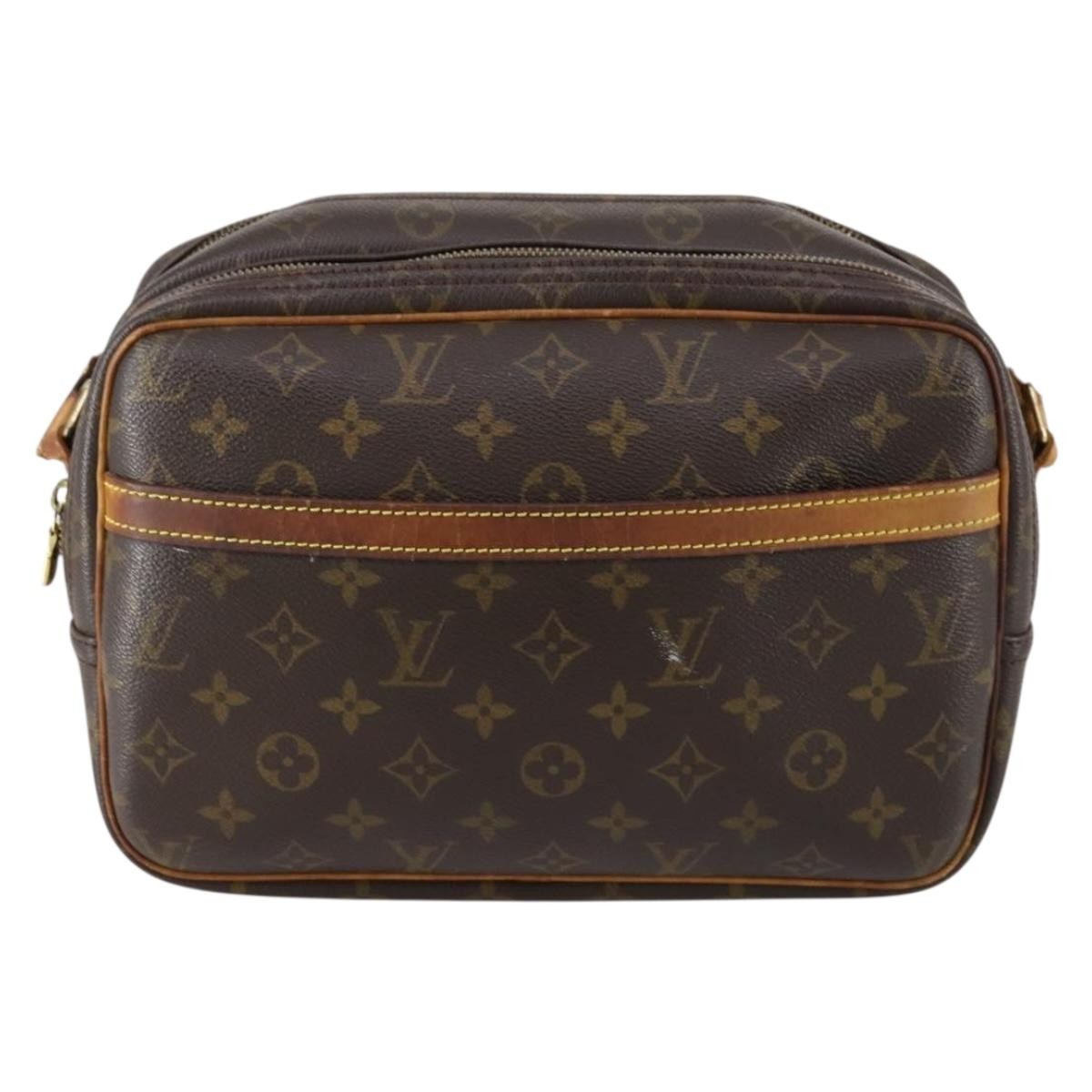 Louis Vuitton Reporter Monogram Canvas Brown Canvas Shoulder Bag Bag (Pre-Owned)