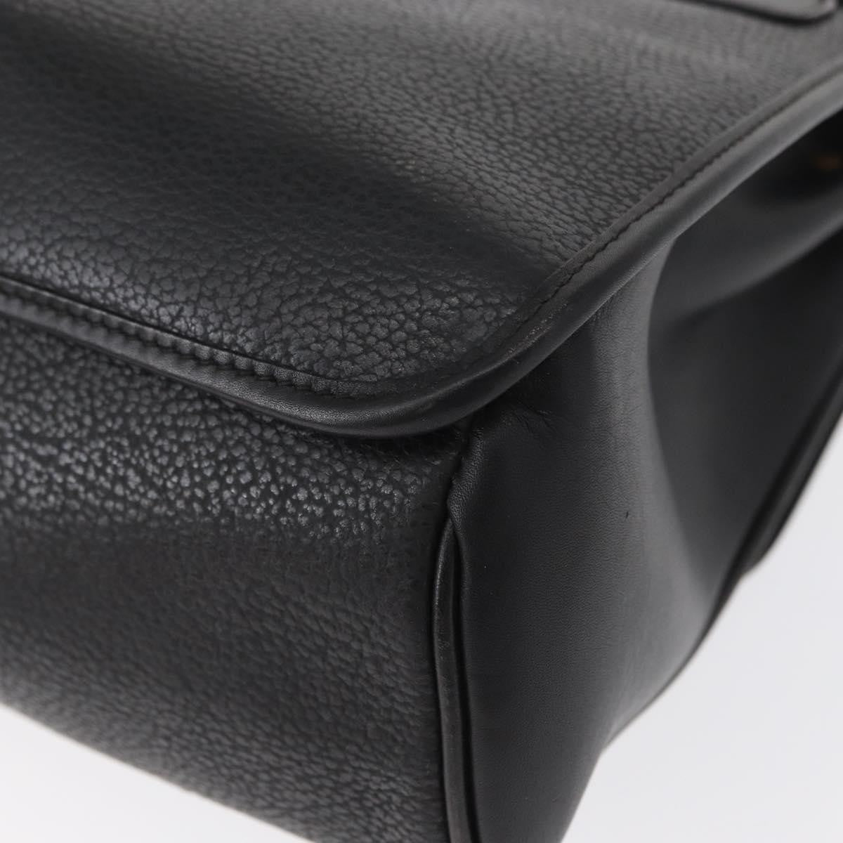 Gucci Vintage Leather Black Leather Handbag (Pre-Owned)