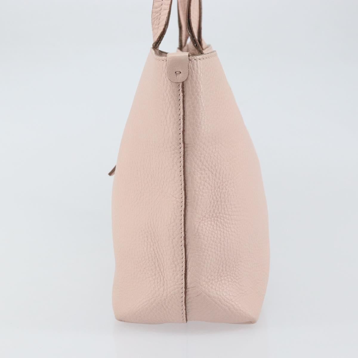 Salvatore Ferragamo Gancini Leather Pink Leather Tote Bag Bag (Pre-Owned)
